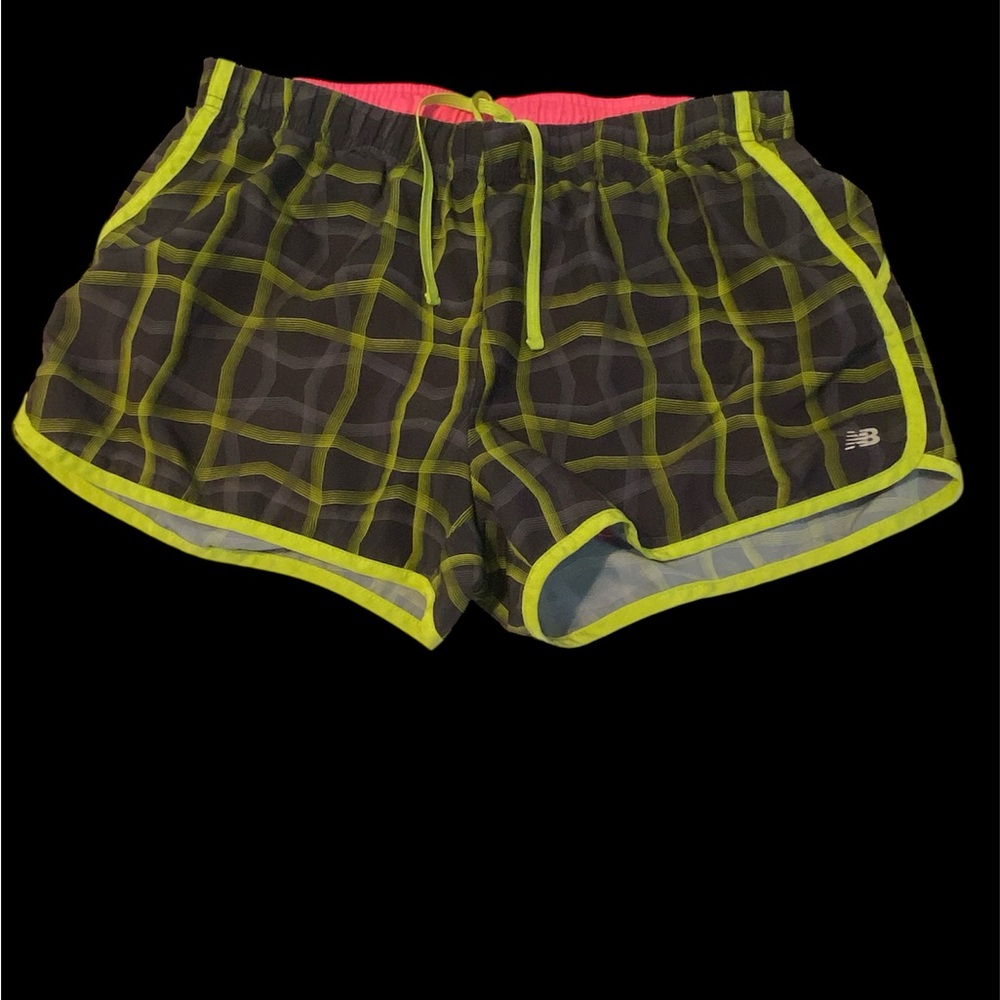 New Balance Women’s Athletic  Running Shorts Black and Neon Green, size Medium